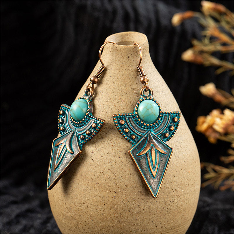 Turquoise Retro Bohemian Earrings