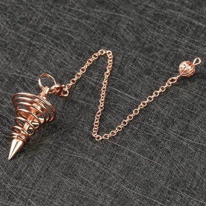 Spiritual Pendulum Spiral Cone Metal Pendant