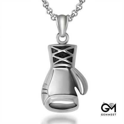 Titanium Steel Boxing Gloves Men's Necklace