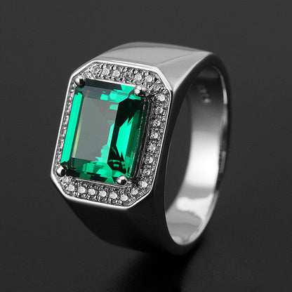 "Divine In Blue & Green" Men's Sapphire Ring