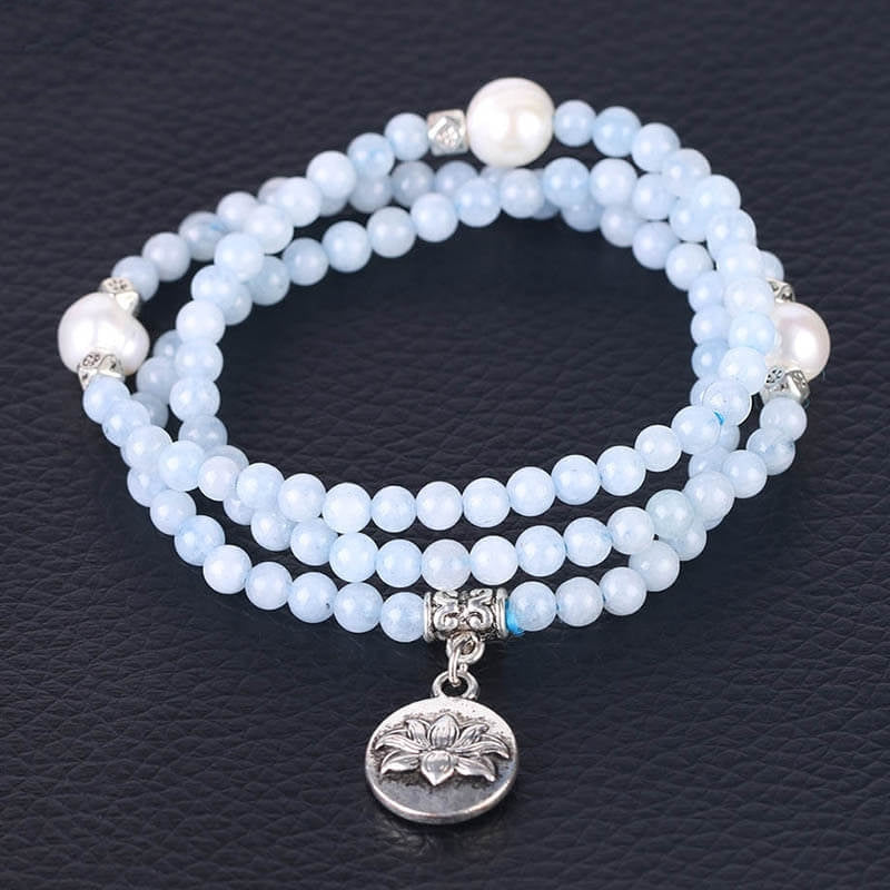 Pearl Rosary Lotus Bracelet