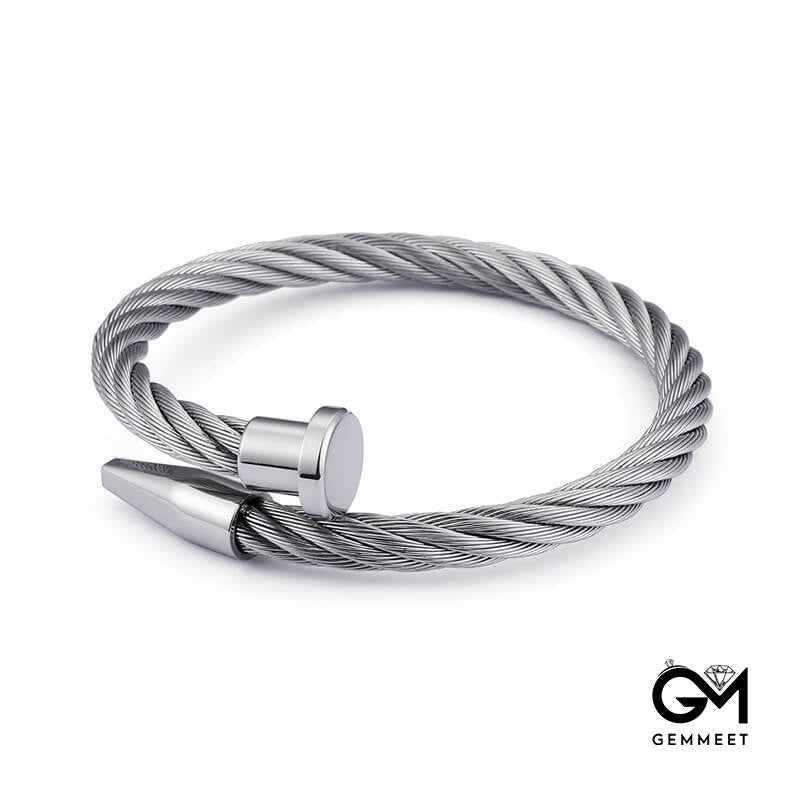 Stainless Steel Nail Wire Bracelet