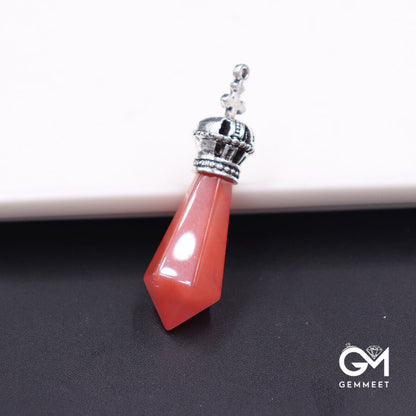 Watermelon Red Stone Pendant Necklace