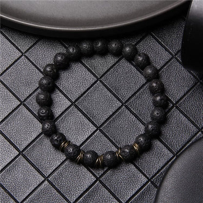 "Inner Peace" Men's Polished Natural Stone Bracelet