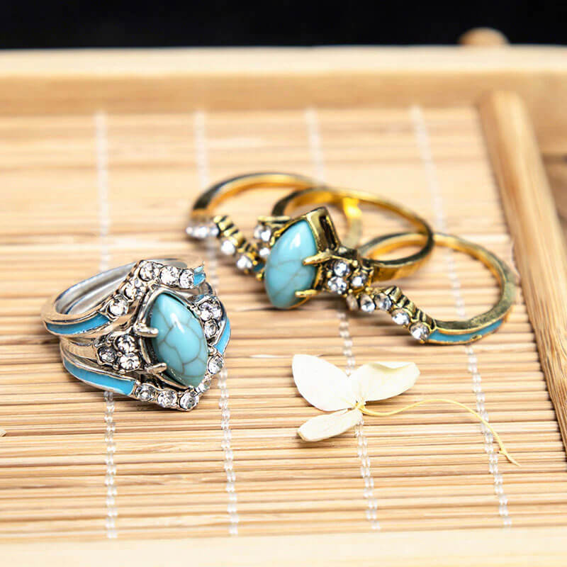 Turquoise Creative 3 - Piece Ring