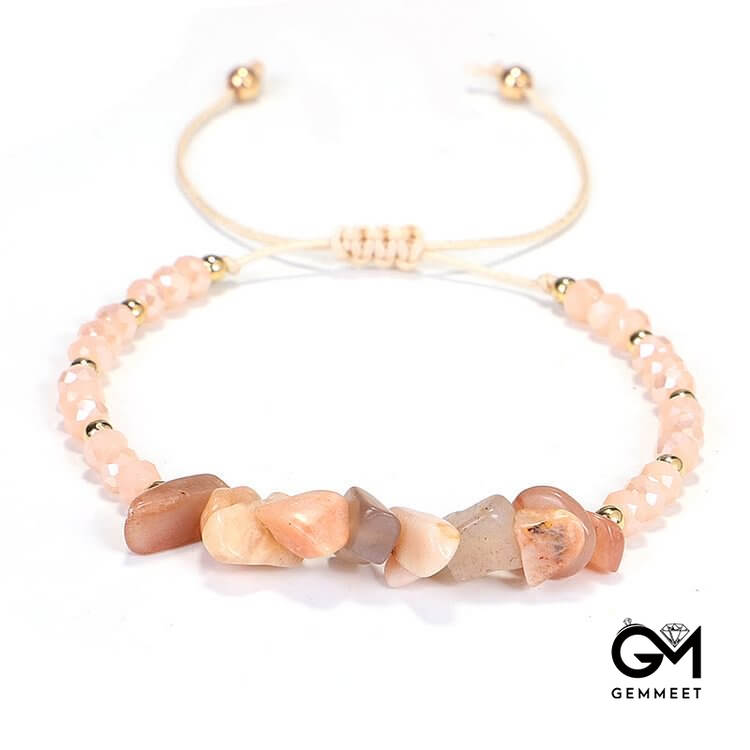 Bohemian Crystal Gravel String Bracelet