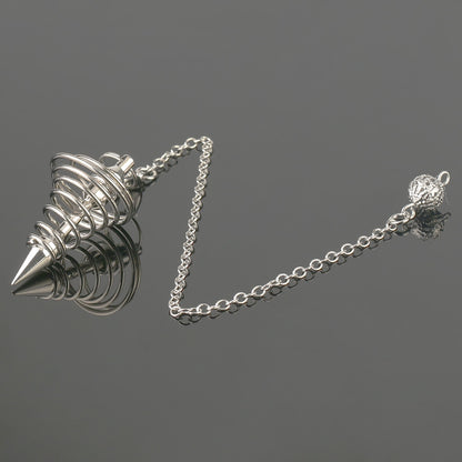 Spiritual Pendulum Spiral Cone Metal Pendant