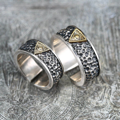 God's Eye ring niche design creative men's and women's fashion rings