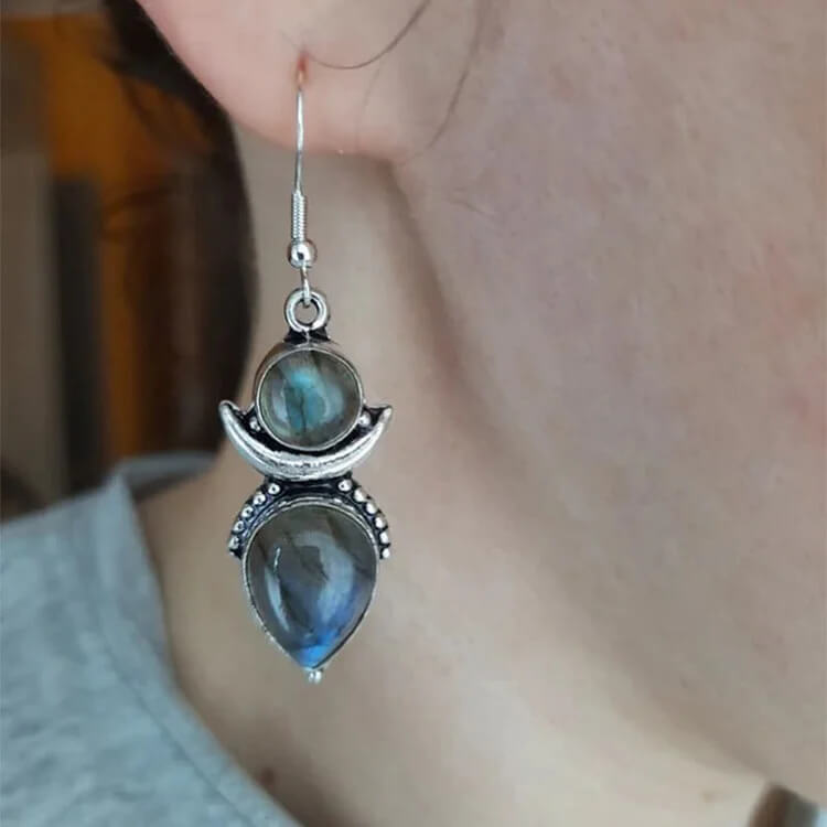 Vintage Moonstone Witch Earrings