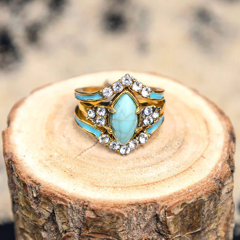 Turquoise Creative 3 - Piece Ring