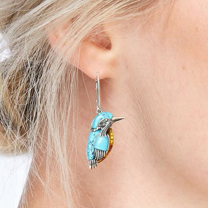 Turquoise Bird Earrings