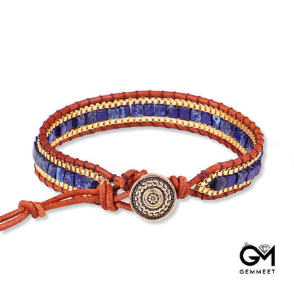 Lapis Lazuli Hand-Woven Bracelet