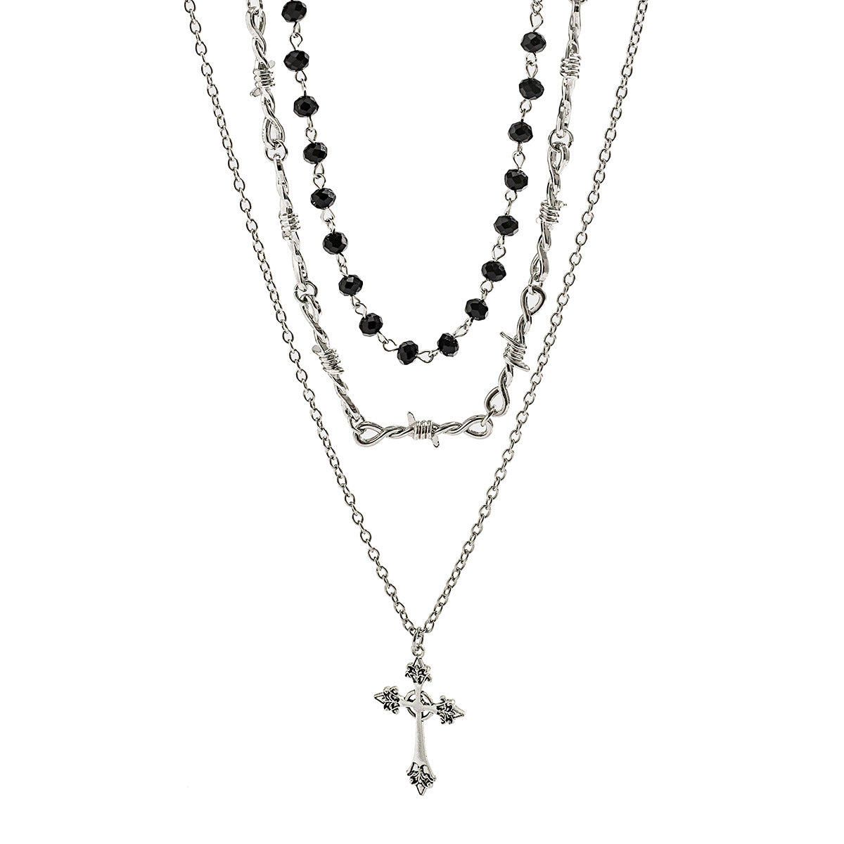 Halloween Cross Pendant  Layers Choker Necklace