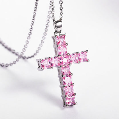 Zircon Cross Necklace