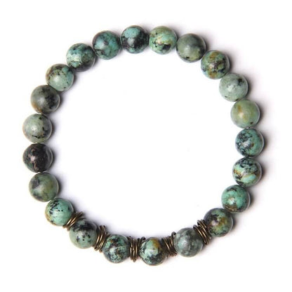 "Inner Peace" Men's Polished Natural Stone Bracelet