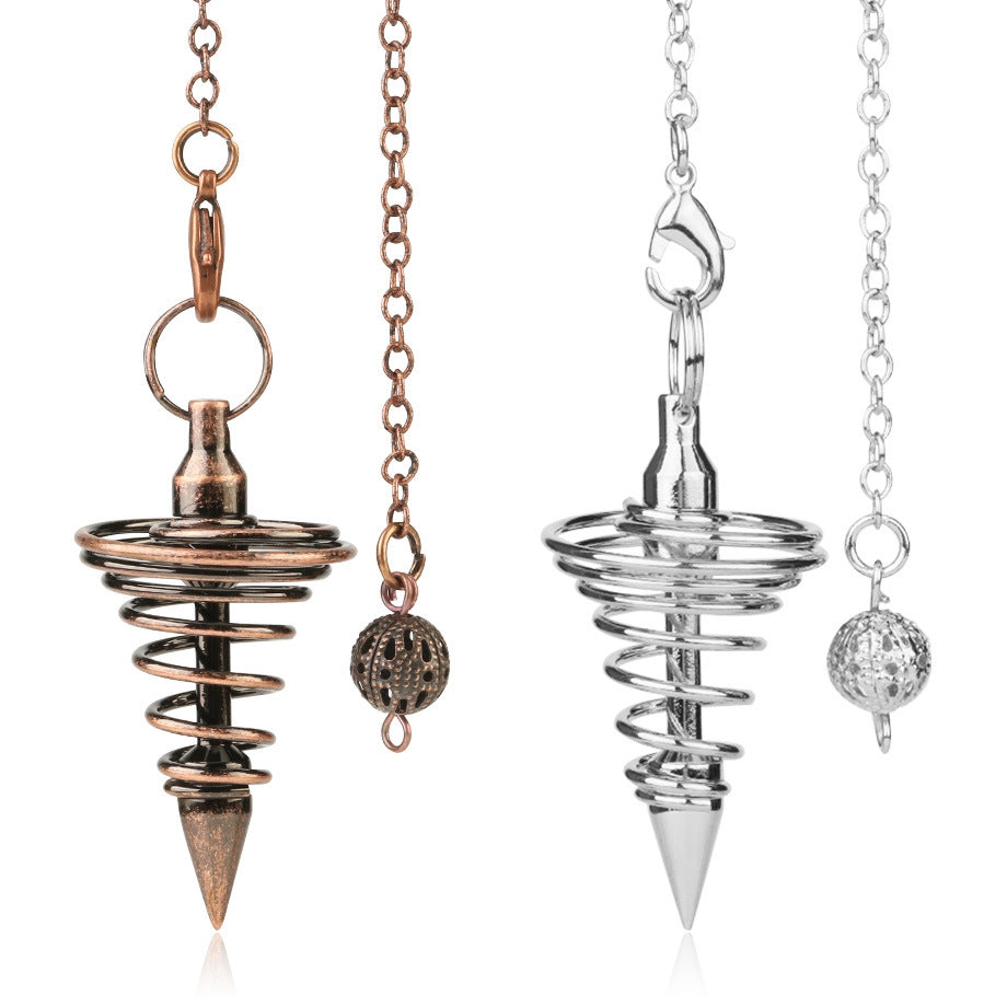 Spiritual Pendulum Spiral Cone Metal Pendant