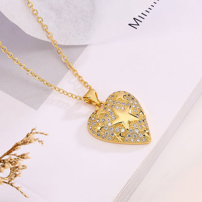 Heart & Star Totem Pendant Necklace