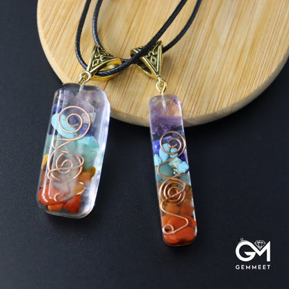 Colorful Stone Pendant Necklace