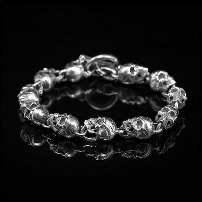 Men's Gothic Skull Head String Bracelet