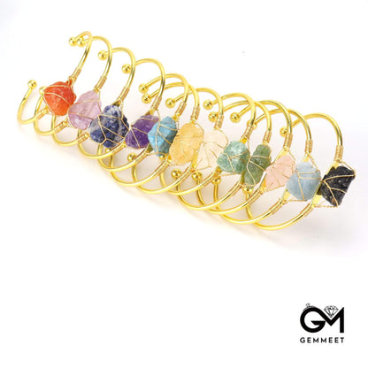 Golden Crystal Winding Adjustable Bracelet