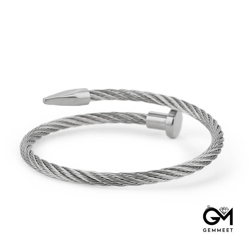 Stainless Steel Nail Wire Bracelet