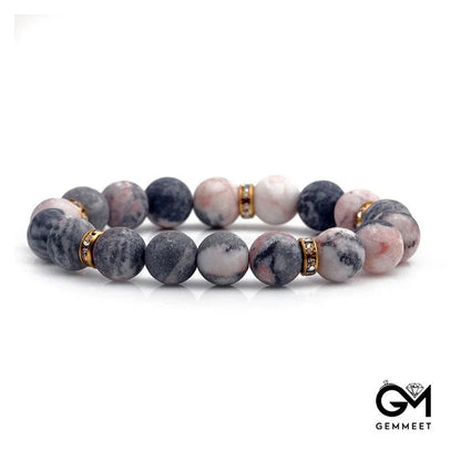 Rodo Stone Frosted Bead Bracelet