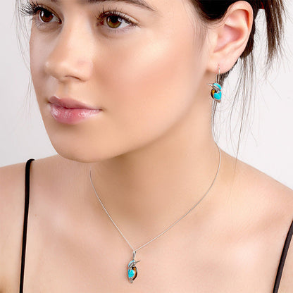 Turquoise Bird Necklace