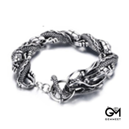 Vintage Personality Alloy Dragon Bracelet