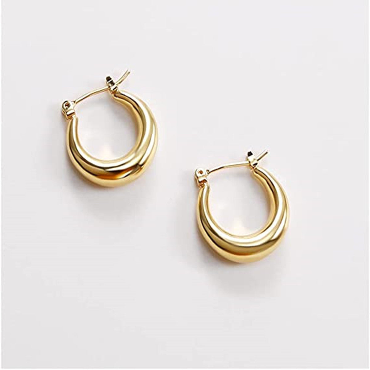 Gold Chunky Hoop Earrings for Women