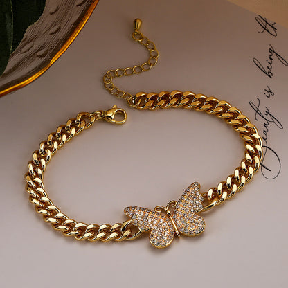 Cute Symbol Pendant Cuban Bracelet