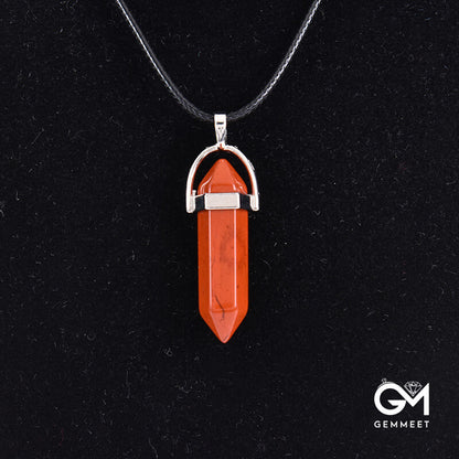 Synthetic Crystal Hexagon Pendant