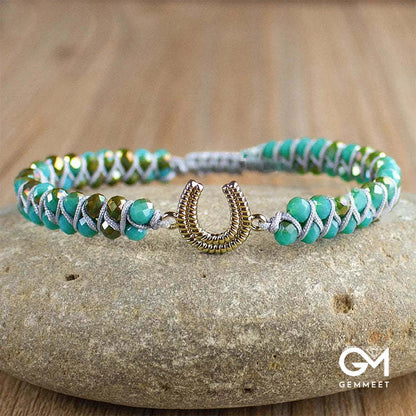 Lucky Horseshoe Turquoise Healing Bracelet