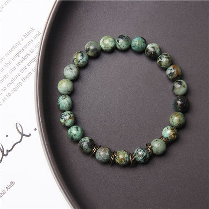 "Inner Peace" Men's Polished Natural Stone Bracelet