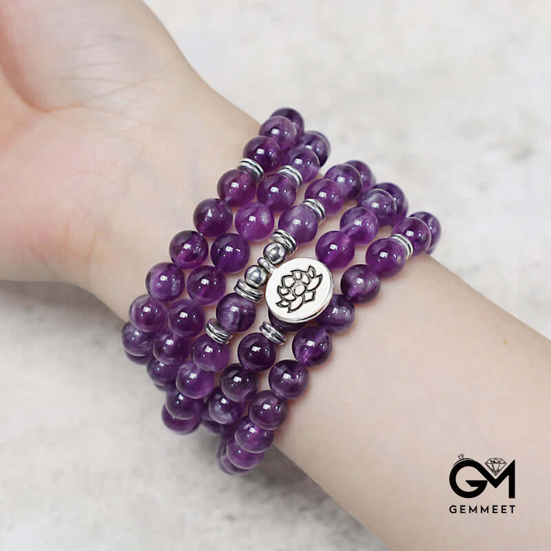 6MM Amethyst Purification Mala Bracelet