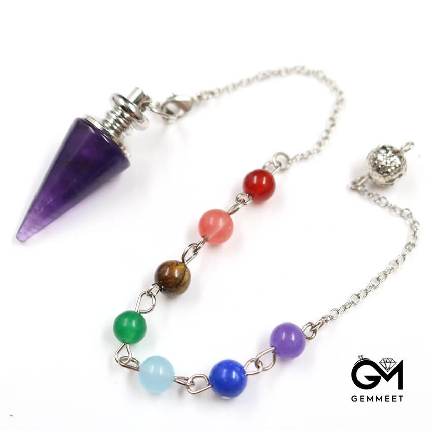 Crystal Bullet Cone Amethyst Pendant