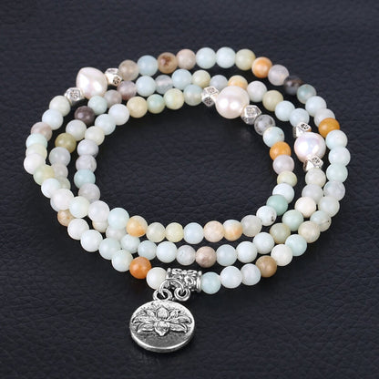 Pearl Rosary Lotus Bracelet