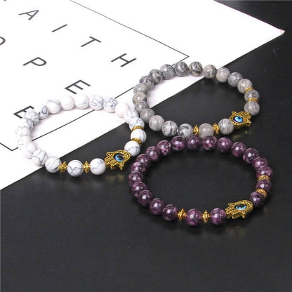 "Inner Peace" Men's Polished Natural Stone Bracelet