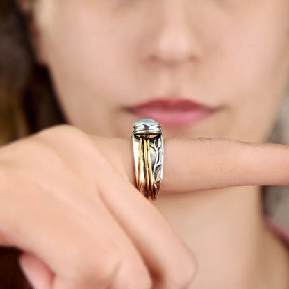 Boho Aquamarine Ring Inspired by Nature