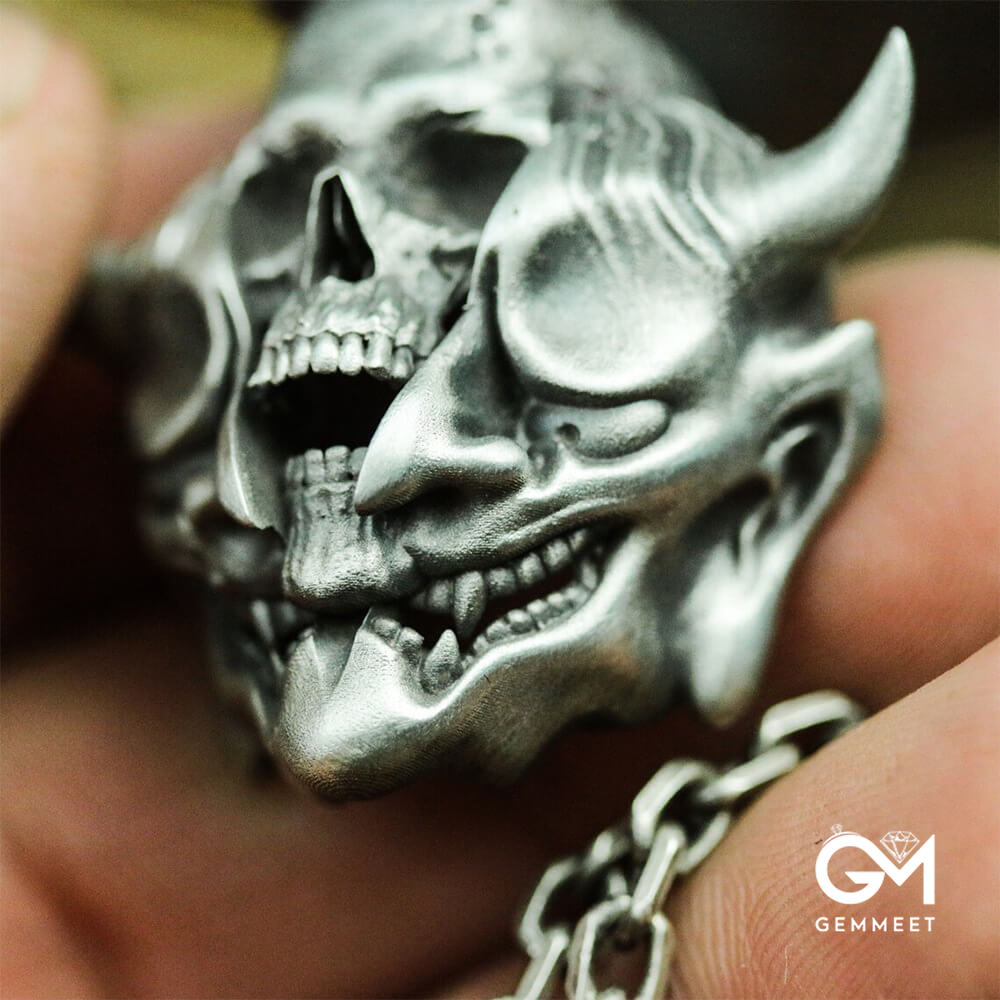 Dark Hip Hop Skull Halloween Pendant Necklace