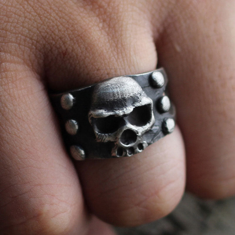 Retro Tough Guy Skull Punk Rock Hip Hop Ring