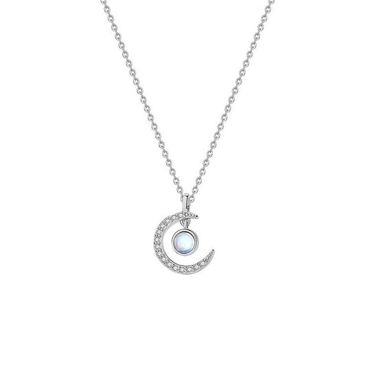 Natural Moonstone Sun & Moon Necklace