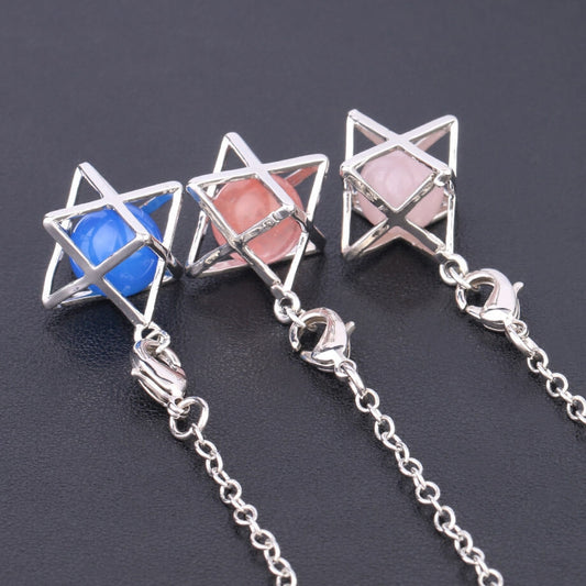 Hollow Metal Hexagon Star Spirit Pendant