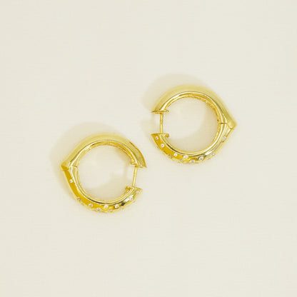 Golden Huggies Moissanite Chunky Hoop Earrings