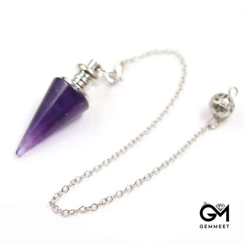 Crystal Bullet Cone Amethyst Pendant