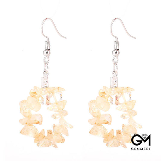 Crystal Simple Macadam Beaded Earrings