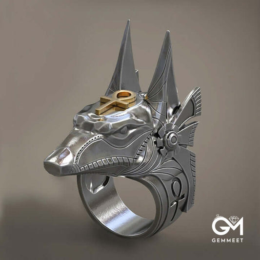 Vintage Anubis Jackal Ring