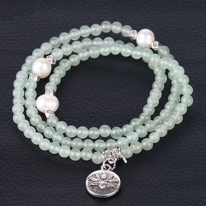 Pearl Rosary Lotus Bracelet