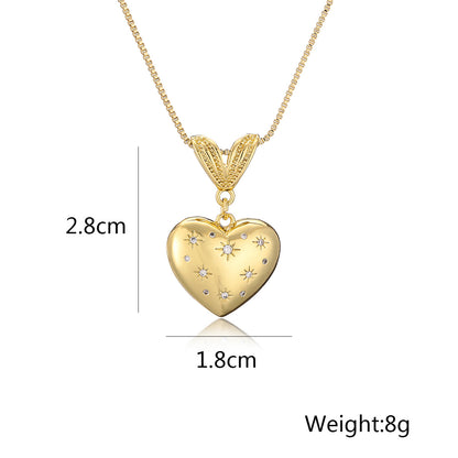 Unique Design Heart Pendant Necklace