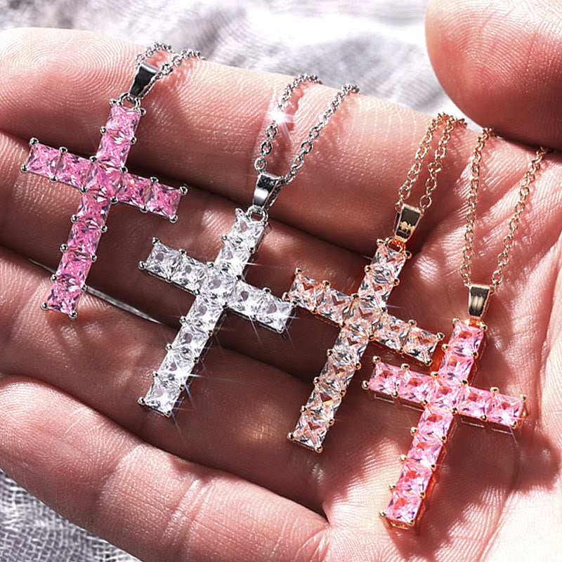 Zircon Cross Necklace