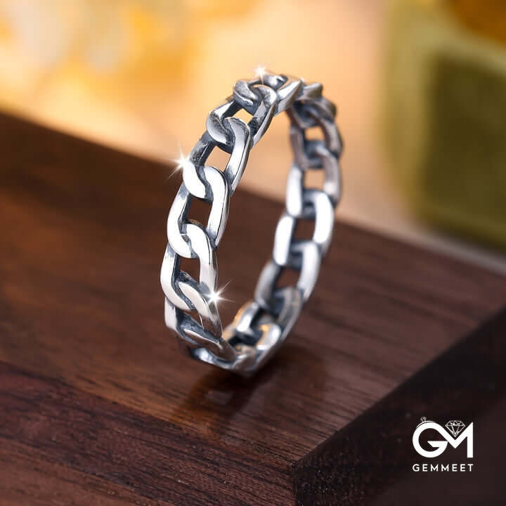 Stainless Steel Cuban Chain Ring